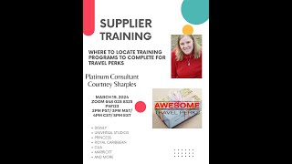 Where to Locate Training for Travel Perks with Platinum Courtney Sharples [upl. by Tirb]