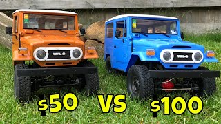 50 Vs 100 RC Crawler WPL C34 KM Vs WPL C34 K Cheap RC trail truck [upl. by Hedelman553]