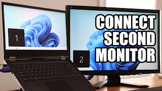 Connect a 2nd Monitor to Laptop on Windows 1011 [upl. by Kylstra497]