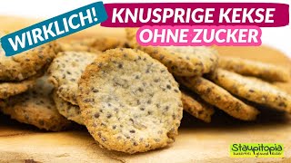 Wirklich knusprige Kekse ohne Zucker [upl. by Sedruol]