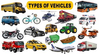 Vehicle Names  Types of Vehicles in English Vehicles Vocabulary Words Mode of Transport vehicle [upl. by Jacki]