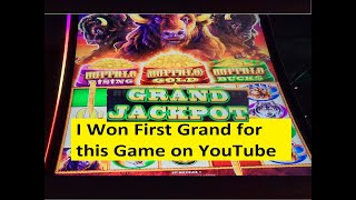 Insane Grand Jackpot Handpay on 4 Bet Buffalo Triple Power Slot [upl. by Karolina640]