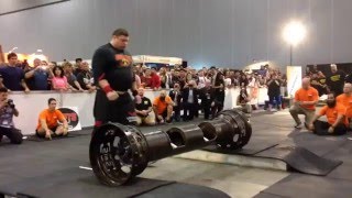 Zydrunas Savickas 2175kg 480lb log press 2016 Arnold Classic Australia Strongman [upl. by Doug]