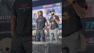 KEYSHAWN DAVIS VS MIGUEL MADUENO FACE OFF AHEAD OF LIGHTWEIGHT BOUT IN NEWARK NJ [upl. by Elsy]