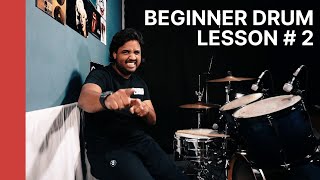 BEGINNER DRUM LESSON  2 by TARUN DONNY [upl. by Nahta33]