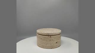 1970s Elegant Travertine Box by Enzo Mari for Flli Mannelli [upl. by Tobi589]