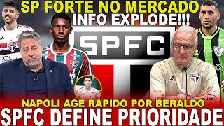 SAIU AGORA SPFC FORTE NO MERCADO MEIA É OFERECIDO PRA 2024  LELÊ CHEGANDO  BERALDO NO NAPOLI [upl. by Inanak]