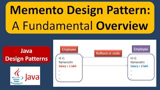 Memento Design Pattern A Fundamental Overview [upl. by Kere125]