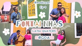 Goa🌴  Fontainhas🌈 Famous Latin Quaters  Portuguese Houses 🏡 amp Cafes 🌯  Panjim City 🌆  Goa Vlog🤳 [upl. by Esilanna292]