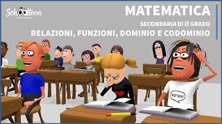 Relazioni e funzioni dominio e codominio  Matematica  Secondaria di secondo grado [upl. by Boyse603]