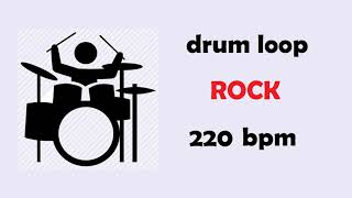 Rock 220 bpm drums  play along track [upl. by Mesics]