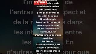 Proverbe Français  De services dégards la vie est un échange shorts [upl. by Loveridge]