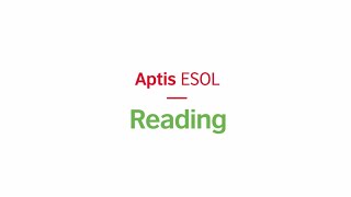 Aptis ESOL Reading test – format and tips [upl. by Ainehs]