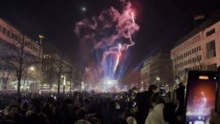 Berlin Germany New Year 2023 Celebration at Brandenburg Gate  Travelogy [upl. by Lednew]