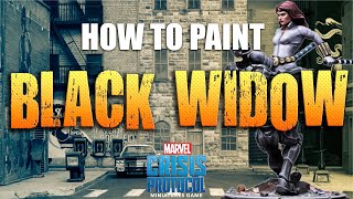 How to Paint Black Widow from Marvel Crisis Protocol [upl. by Atnas]