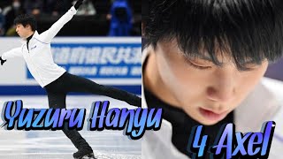 YUZURU HANYU 4 AXEL ATTEMPT AT JAPAN NATIONALS [upl. by Ehtylb166]