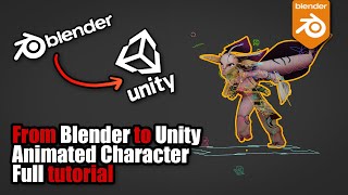 Exporting animated character from Blender to Unity  full tutorial [upl. by Couhp848]