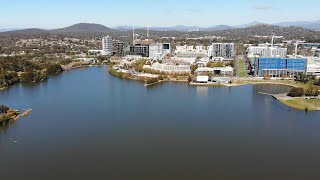 Fishing lake Ginninderra Mavic down amp man overboard [upl. by Nylazor]