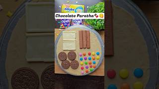 chocolate Gems Oreo and Kitkat Paratha 😋😋secretofyum shorts youtubeshorts choclate [upl. by Conall6]