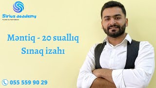 20 Suallıq Sınaq izahı  FƏRİD QAFAROV 0555599029 [upl. by Acinet]