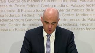 29112023  Bundespräsident Alain Berset zur Teilrevision des Epidemiengesetzes [upl. by Ahsinak]