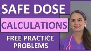 Safe Dose Dosage Range Pediatric Calculations Nursing Drug Math Video 7 [upl. by Persson]