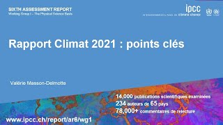 Le 6e rapport du GIEC  Conférence de Valérie MassonDelmotte [upl. by Andras]