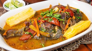 Sudado de Pescado RECETA PERUANA  Sazón y Corazón [upl. by Leacock]