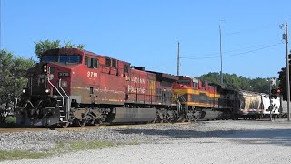 CP 9718 Leads a Freight Bettendorf IA 82624 [upl. by Ramsdell]