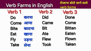 verb  verb in english  grammer verb forms in english  common verb forms  hindi kaksha [upl. by Aynotal]