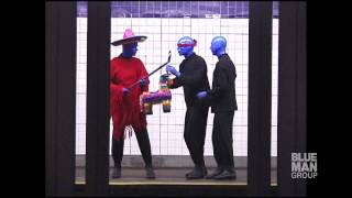 Blue Man Group Ride NYC Subway  FIESTA Party [upl. by Lorsung475]