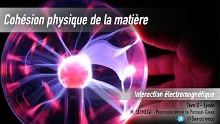 Cohésion physique de la matière  Interaction électromagnétique [upl. by Eimma]