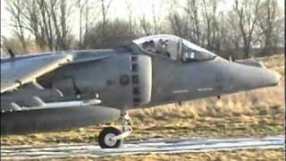 Harrier on Airfield Landing Mat  STOL [upl. by Ruthi229]