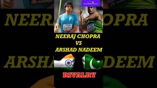 Neeraj Chopra Vs Arshad Nadeem  Rivalry 😯💯 neerajchopra arshadnadeem olympics [upl. by Zurn]