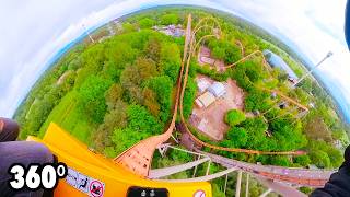 Expedition GeForce Holiday Park  VR ONRIDE  360° mega coaster POV [upl. by Airebma180]