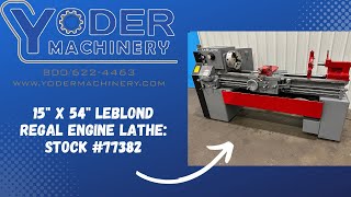 15quot X 54quot LEBLOND REGAL ENGINE LATHE STOCK 77382 [upl. by Tiffany642]