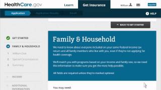 Health Insurance Marketplace Application process [upl. by Kos]