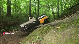 Cross RC JT6 6X6 On 1 Mile Hike Hauling A D12 Up Hill [upl. by Russel]