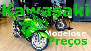 Todas as Motos da Kawasaki e seus Preços na Concessionária Dezembro de 2023 [upl. by Peonir803]