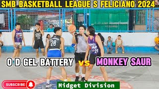 O D GEL BATTERY VS MONKEY SAUR  SMB BASKETBALL 🏀 LEAGUE S FELICIANO [upl. by Esiuol]