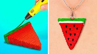 COOL 3D PEN AND HOT GLUE CRAFTS   Homemade Ideas with 3D PEN And Glue Gun by 123 GO SERIES [upl. by Elke]