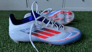 Adidas F50 Elite FG Boots Review  On Feet amp Unboxing ASMR 4K [upl. by Asel]