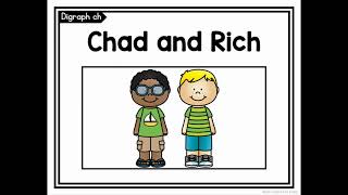 CH DigraphCH Sound quotChad and Richquot Decodable ReaderStory [upl. by Aicella719]