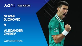 Novak Djokovic v Alexander Zverev Full Match  Australian Open 2021 Quarterfinal [upl. by Rother]