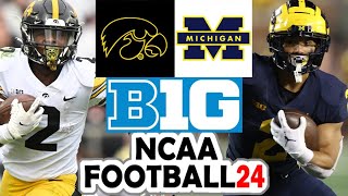 Iowa vs Michigan 12223 Simulation 2023 Rosters for NCAA 14 [upl. by Eelyram]