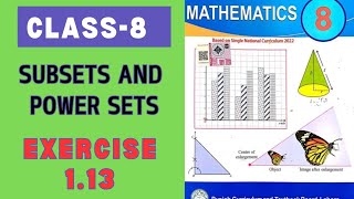 Math Class 8  Exercise 113  SubDomain iv Sets [upl. by Craddock]