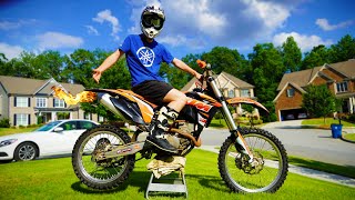 THE CHEAP KTM 250 SXF RUNS FREE FIX [upl. by Nnave880]