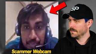 Scammer Reacts when he notices his Webcam ON [upl. by Alidis]