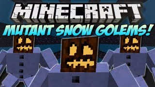 Minecraft  MUTANT SNOW GOLEM MOD  They throw presents 3 147 [upl. by Waly]