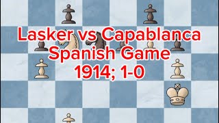 St Petersburg  Chess  White Emanuel Lasker vs Black Jose Raul Capablanca  1914 10 [upl. by Alliuqet]